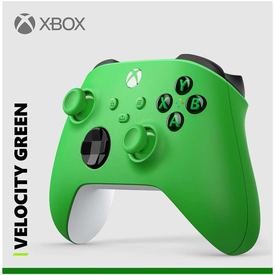Microsoft Xbox Controller Wireless per Xbox Series X|S PC e Mobile Colore Velocity Green con D-Pad Ibrido